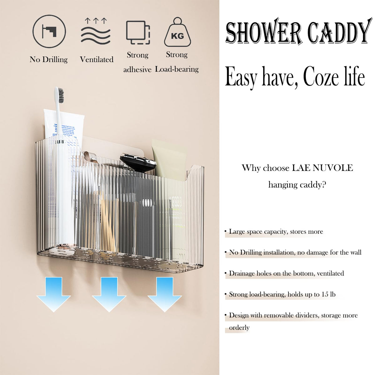 Lae Nuvole versatile storage for kitchen, bathroom, and entryways
