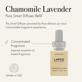 LAFCO Pura smart device setup with chamomile lavender refill demonstrates easy fragrance control