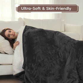 LaffyLo large blanket on bed ideal for adults and guest rooms