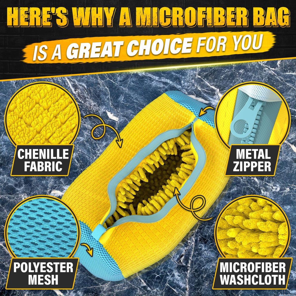 Closeup of Lagarto microfiber fibers inside the shoe bag for gentle washing