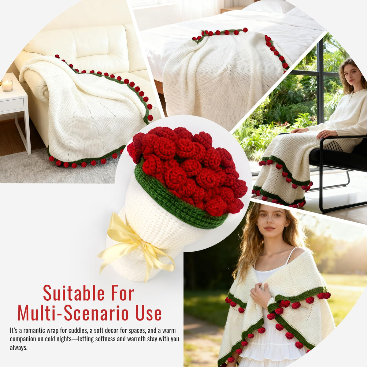 Laghura Gift-ready artisanal crochet blanket ready to surprise a loved one.
