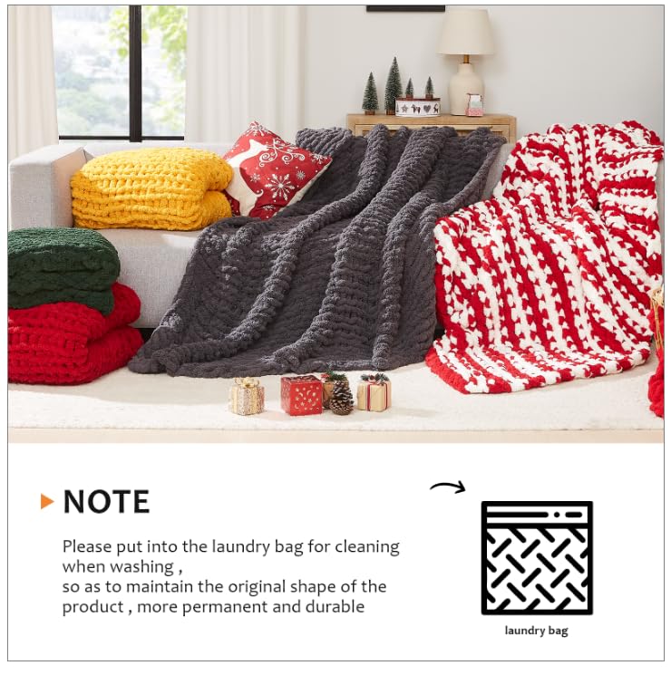L'AGRATY 60x80 blanket spread on sofa demonstrates large coverage for sharing.