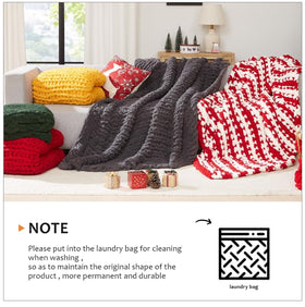 L'AGRATY 60x80 blanket spread on sofa demonstrates large coverage for sharing.