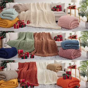 L'AGRATY machine washable blanket hanging to dry after gentle care.