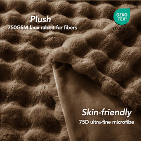 L'AGRATY stylish bubble-design blanket enhances decor while staying warm.