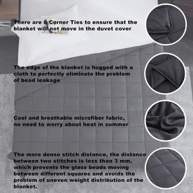L'AGRATY 15-pound blanket for adult use provides a calm, enveloping feel.