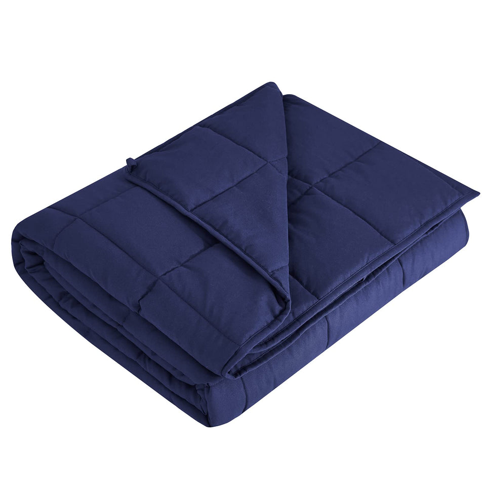 Lagraty weighted blanket fabric close-up, soft breathable microfiber.