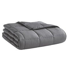 L'AGRATY weighted blanket with soft microfiber fabric for breathable comfort.