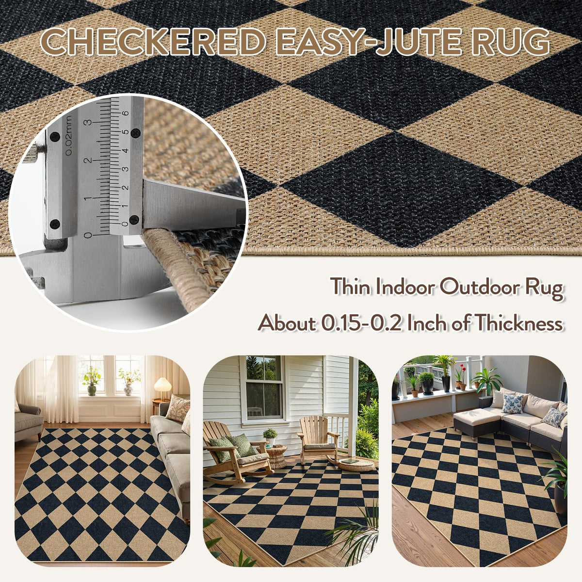Lahome backyard dining rug versatile for patio, deck, or entryways.