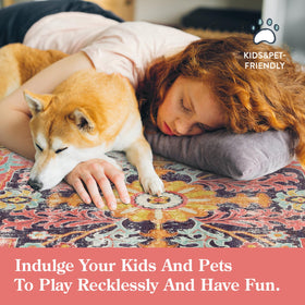 Lahome rug with easy care design suits busy homes with kids and pets