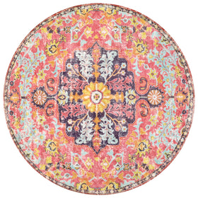 Lahome versatile round rug fits bedrooms, living rooms, nurseries, or offices
