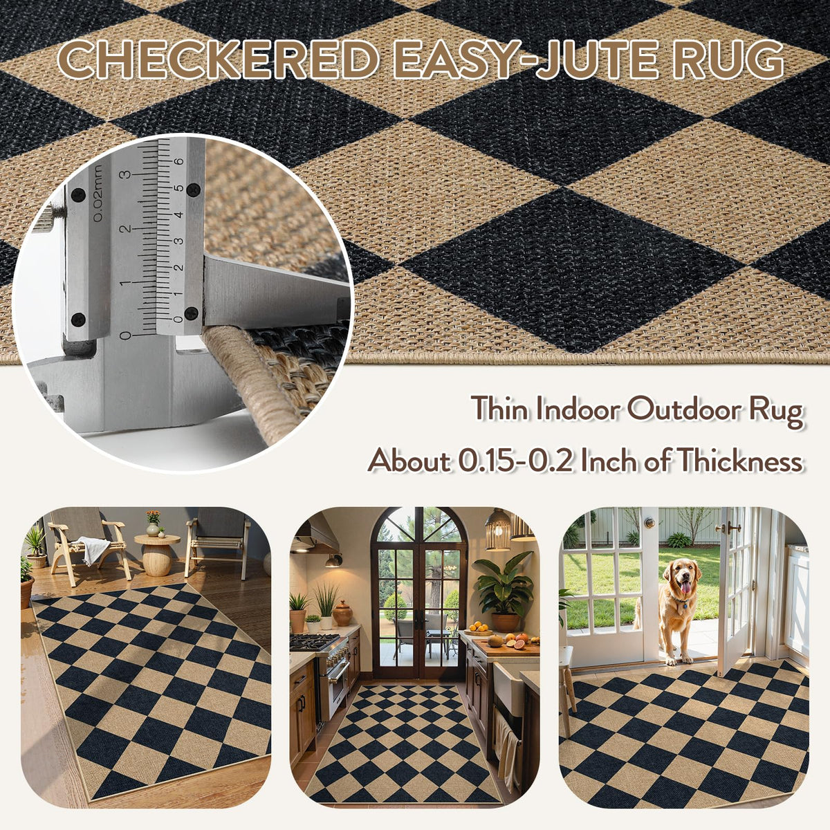 Lahome Colette rug in kitchen area emphasizing durability and high-traffic suitability