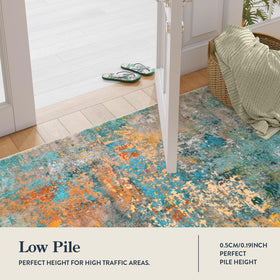 Lahome low-pile rug ideal for dining rooms and offices