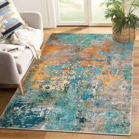 Lahome durable ultra-soft fiber rug with long-lasting color