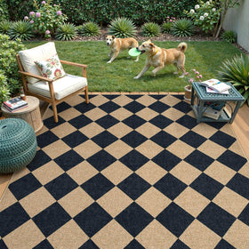 Lahome washable rug easy to clean with hose or machine wash.