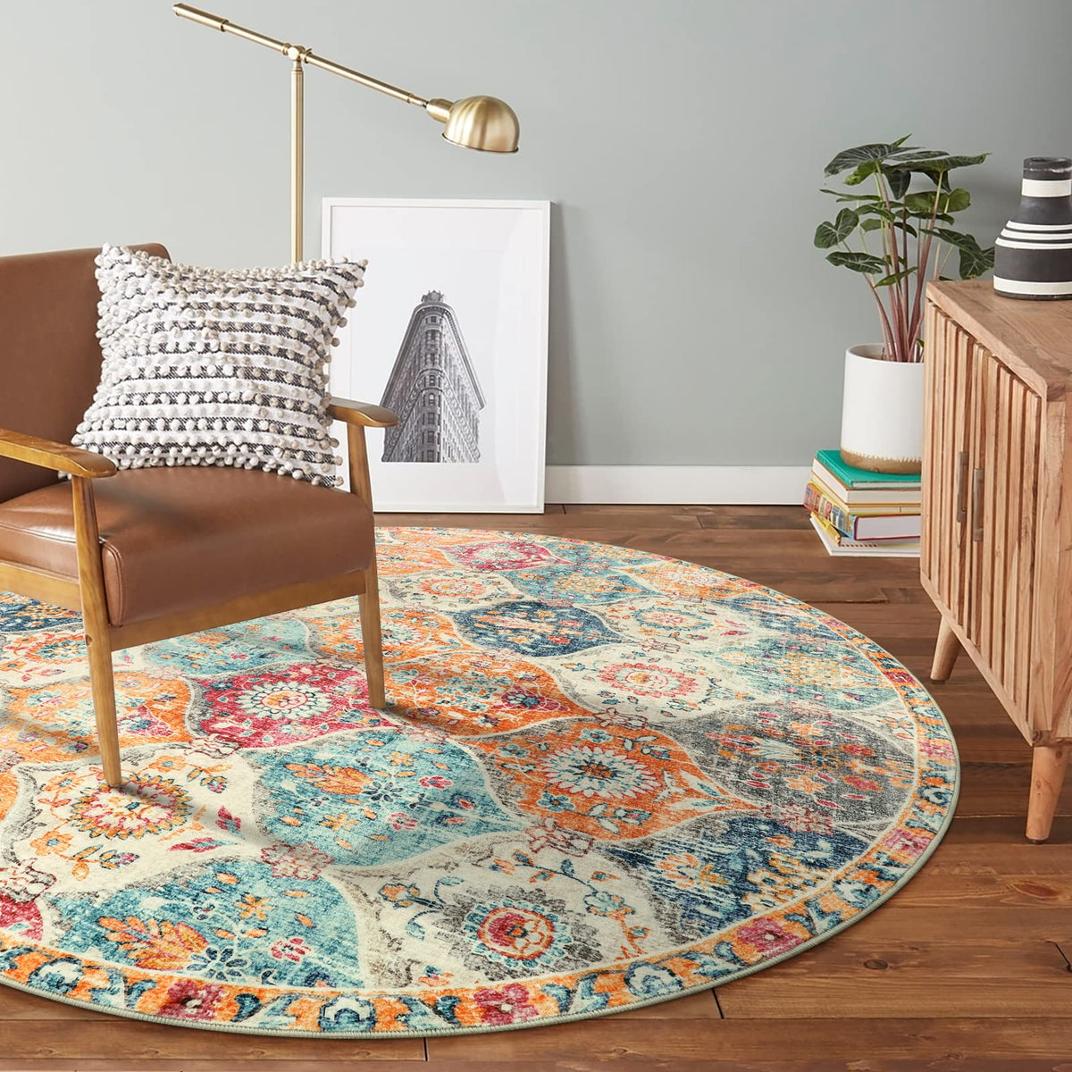 Lahome Elise machine-washable rug ready for easy cleaning