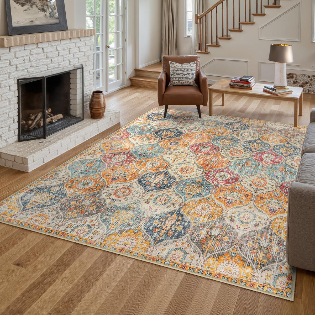 Lahome Elise Moroccan rug for the bedroom offering soft underfoot texture and easy care