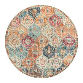 Lahome Elise Moroccan trellis pattern close-up highlighting distress effect