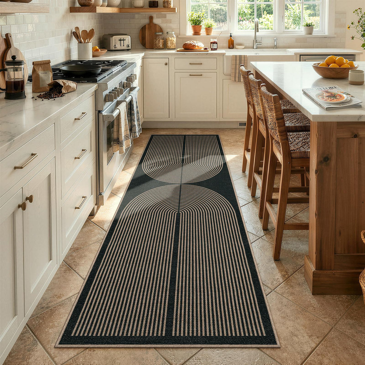 Machine-wash friendly Enfys rug simplifies refresh cycles.