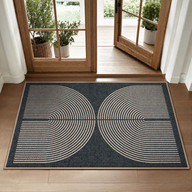 Lahome Enfys Rainbow entryway rug adds color and traps dirt