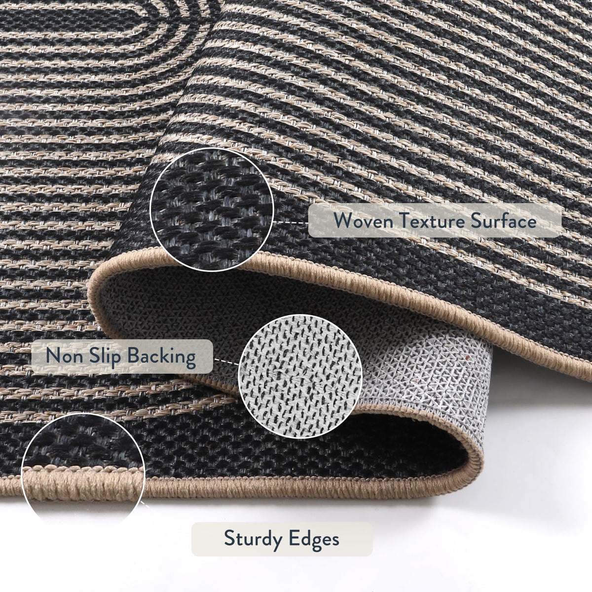 Lahome Enfys Rainbow kitchen rug is washable for easy refresh