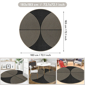 Lahome Enfys rainbow round rug at the entryway inviting warm welcome