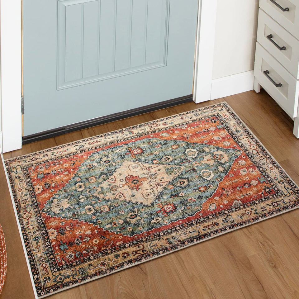 Lahome Felice front door rug with non-slip backing for safe entry