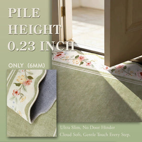 Lahome floral runner designed for high-traffic areas with easy maintenance.