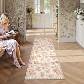 Lahome hallway runner offers low-pile practicality and easy cleaning.