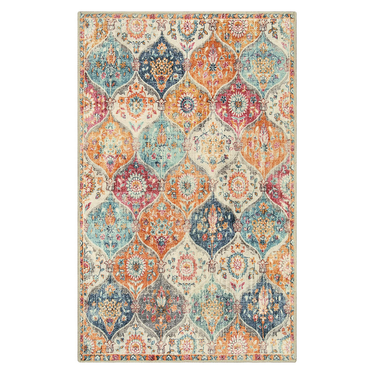 Lahome Elise rug cleans with vacuuming or machine wash when needed