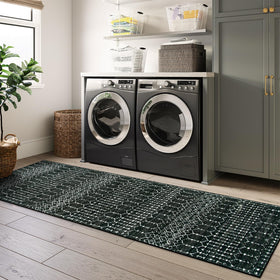Lahome Moroccan Black Rug 2x8 folded-storage; lightweight and portable