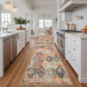 Lahome non-slip TPE backing improves grip on clean floors.