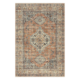 Lahome non-slip backing helps keep the rug in place on hard floors.