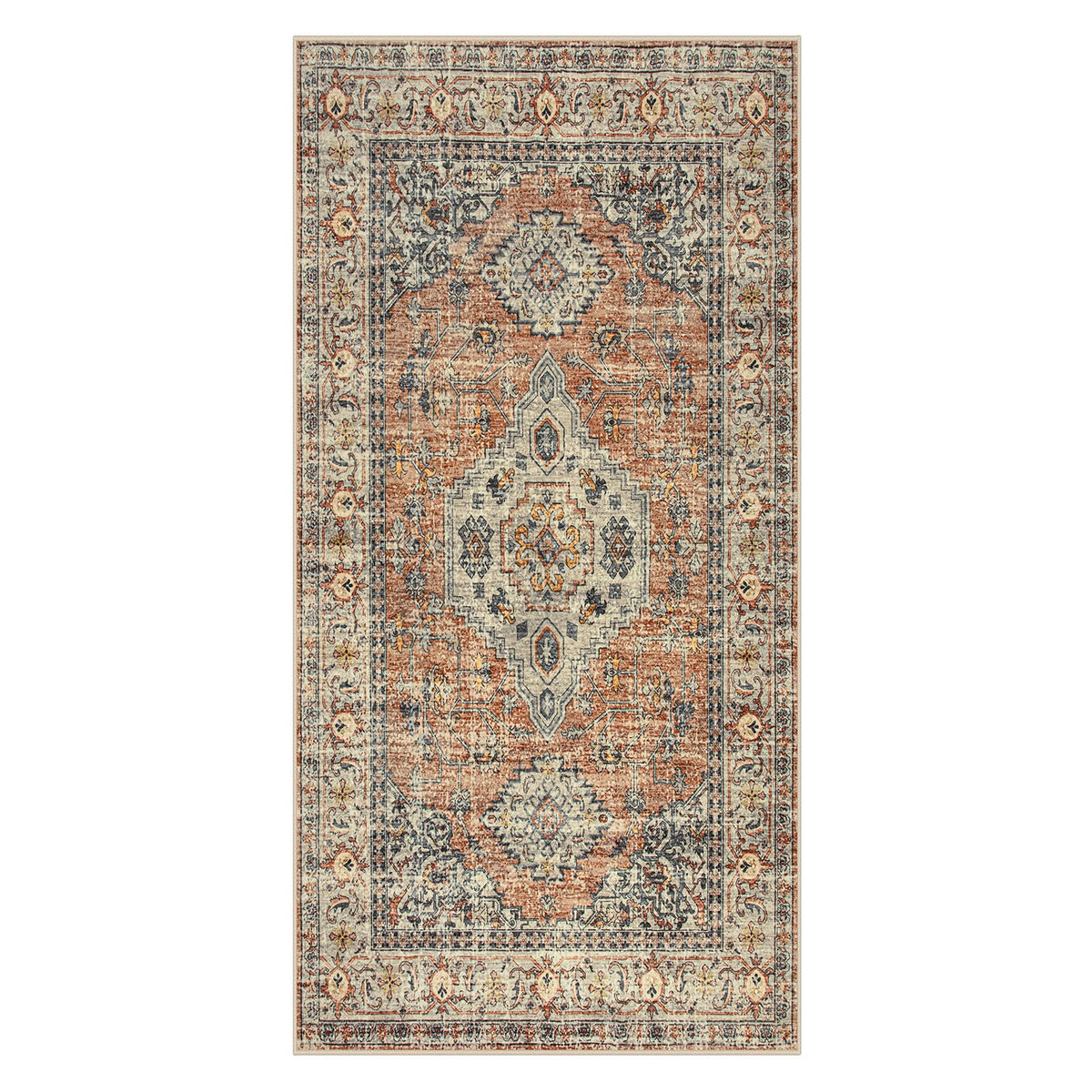 Lahome Oriental 2x4 ultra-thin rug fits under furniture