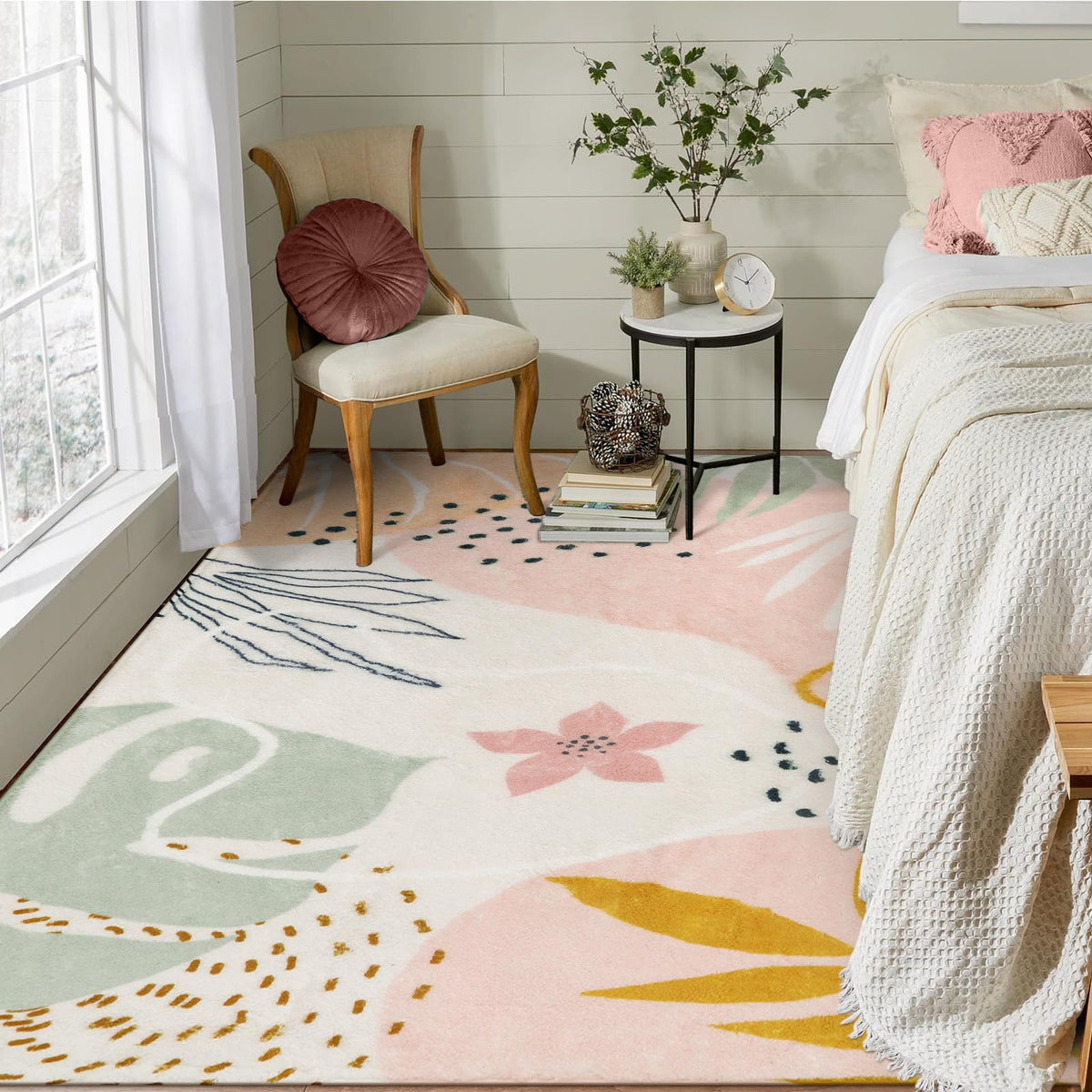 Lahome pink rug foldable design enables easy transport and storage