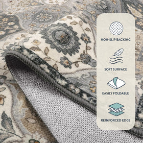 Lahome robot-vacuum-friendly rug scene with smooth passability.