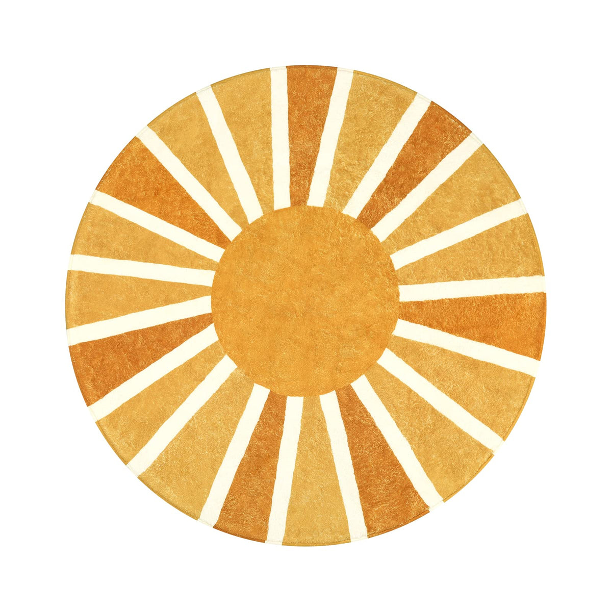 Lahome round rug with non-slip backing helps prevent slips on hardwood and laminate floors.