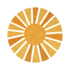 Lahome round rug with non-slip backing helps prevent slips on hardwood and laminate floors.