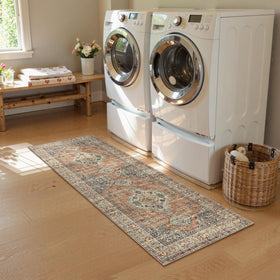 Lahome runner rug placed in kitchen area adds soft color and style.
