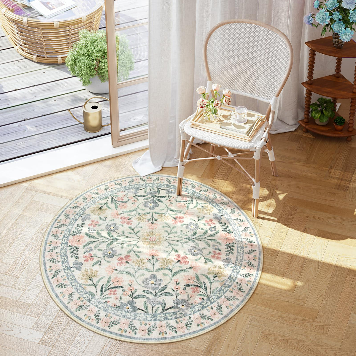 Lahome Sylvie washable rug stays fresh with cold machine wash