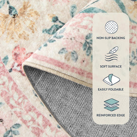 Lahome Sylvie soft-pile rug offers gentle texture underfoot.