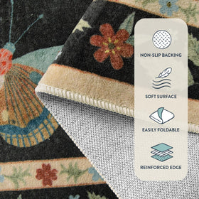 Lahome ultra-thin 5x7 rug fits neatly under furniture
