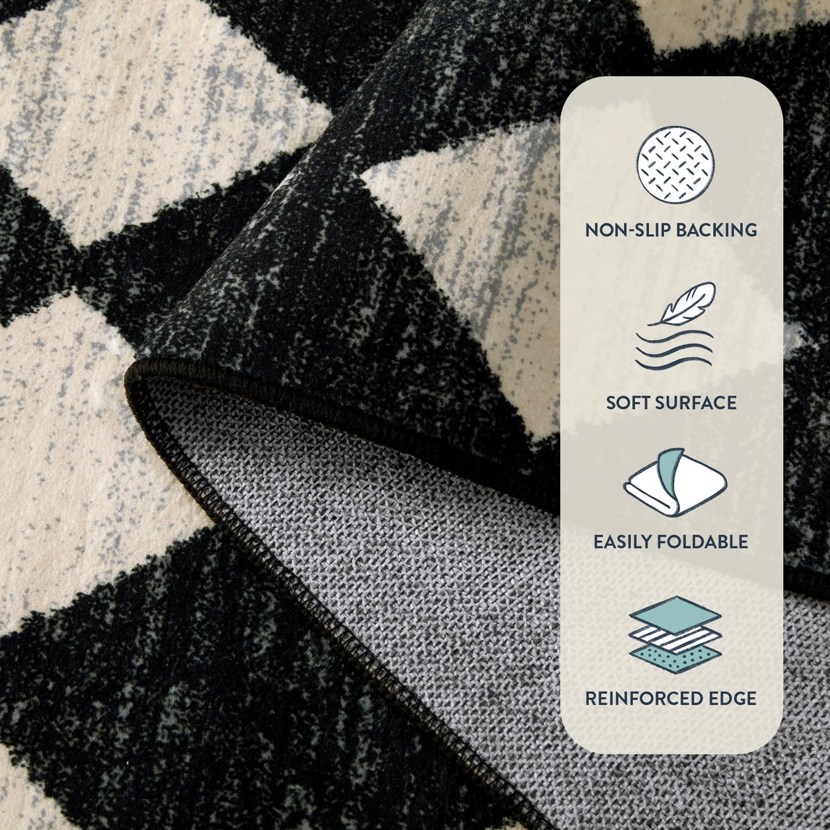 Lahome Zelie bathroom hallway mat fits compact spaces.