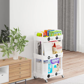Laiensia 3-Tier Cart bathroom or laundry setup shows mobility.