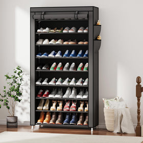Laiensia 9-tier vertical rack top view demonstrates compact footprint