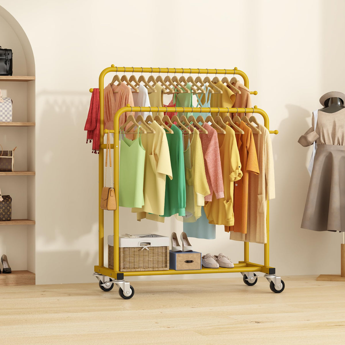 Laiensia Easy-Assembly Garment Rack with Included Tools speeds setup.