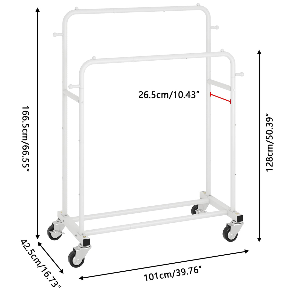 Laiensia garment rack with bottom shelf stores shoes and boxes neatly.