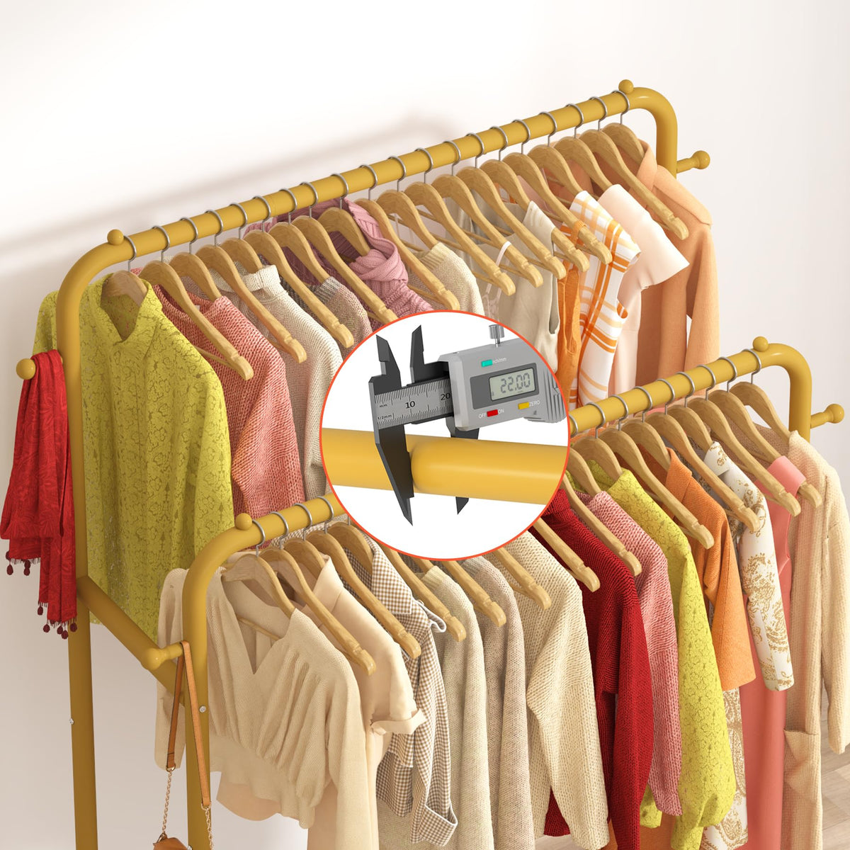Laiensia Movable Wardrobe in a Bedroom demonstrates space-saving portability.