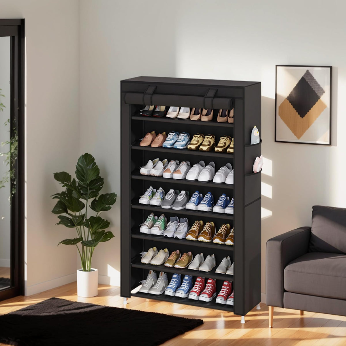 Laiensia side pocket stores keys and small items for convenience