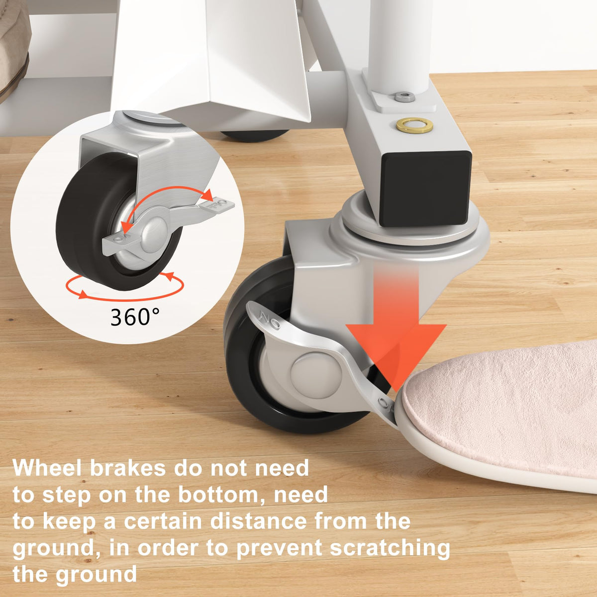 Laiensia garment rack on wheels glides smoothly across floors.